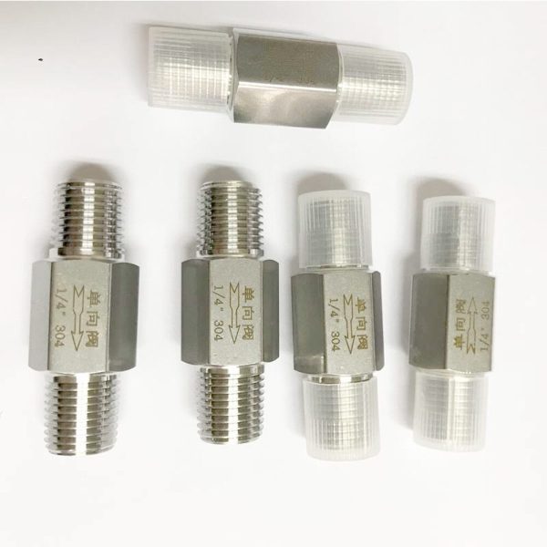 1/4" 3/8" 1/2" BSPT Equal Male Check Valve ,304 Stainless Steel Water Gas OilNon Return One Way valve - Image 2