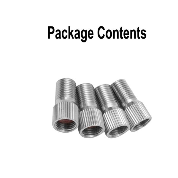 4pcs Valve Stem Extension 19X9mm Chrome Plated Brass M8X0.8 thread Valve cap stem For Car Truck Tyre Wheel pressure test - Image 5