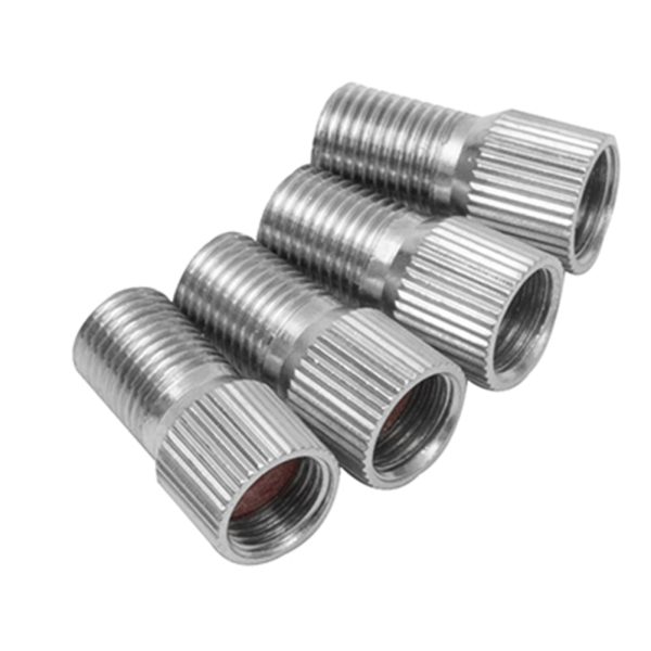4pcs Valve Stem Extension 19X9mm Chrome Plated Brass M8X0.8 thread Valve cap stem For Car Truck Tyre Wheel pressure test - Image 2