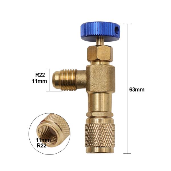 Safety Control Valve Safe 1/4 5/16 Inch Air Conditioning Liquid Filling Valve - Image 2