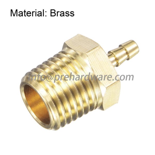 Brass Hose Barb, 1/8 ID x 1/4 (M) NPT - Image 2
