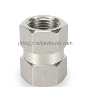 Stainless steel 1/4" NPT female Hex Coupling inline female coupler