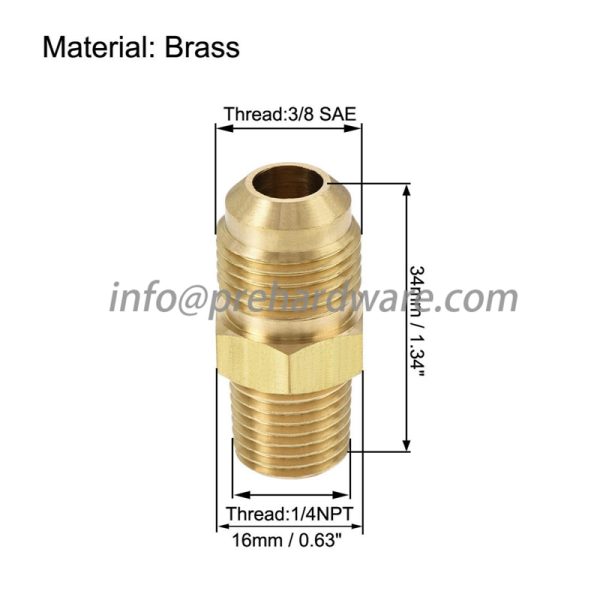Male Coupler Connector Adapter Brass Pipe Fitting For Fuel Gas Water Valve - Image 2