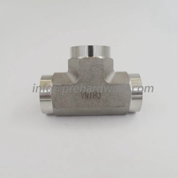 Stainless Steel forged 1/2"NPT Female Tee - Image 4