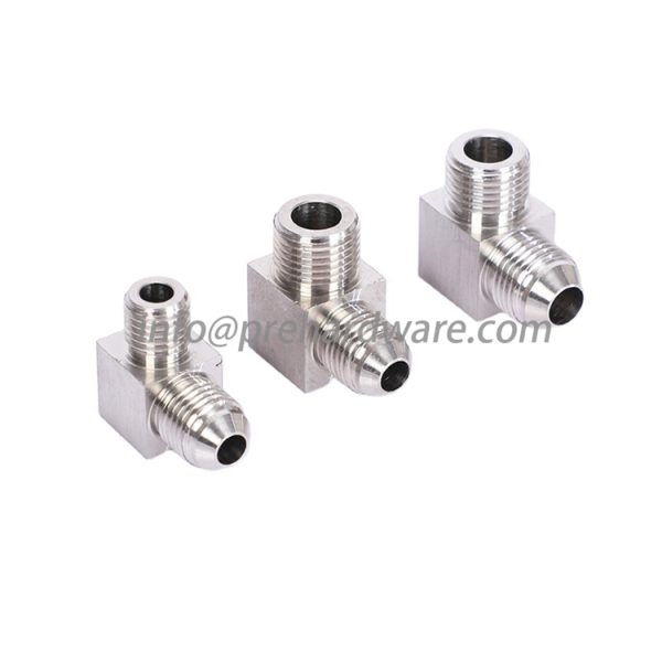 Stainless steel hydraulic fittings JIC Male x 1/4 BSPP M 90 Degree Elbow - Image 3
