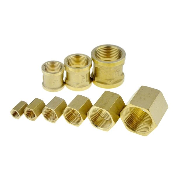 Brass Hex Reducer Pipe Fitting  Female Thread Adapter, Equal Coupler Connector Water Gas Plumbing fitttings - Image 2