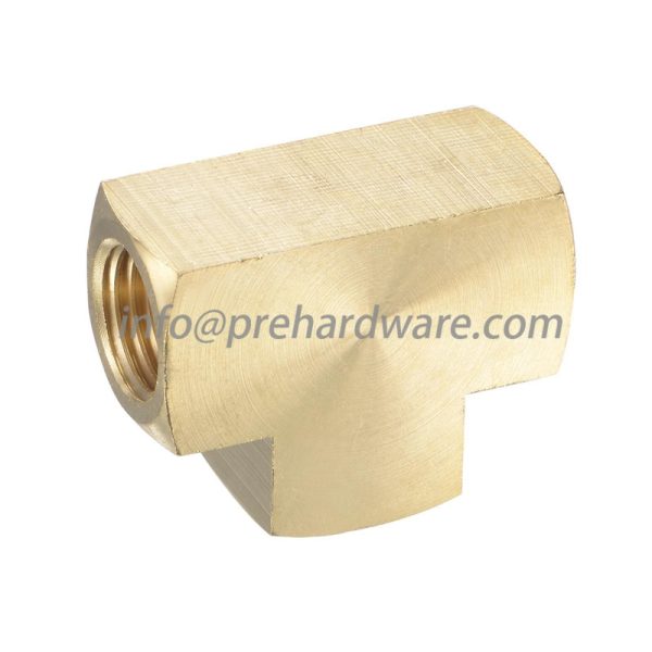 Brass Pipe Fitting Barstock Tee 3 Way 1/4" X NPT Female Hose Fitting - Image 2