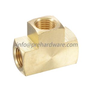 Brass Pipe Fitting Barstock Tee 3 Way 1/4" X NPT Female Hose Fitting