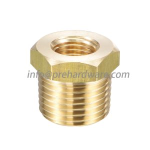 Brass Reducing Bushing, 1/4 MNPT x 3/8 FNPT