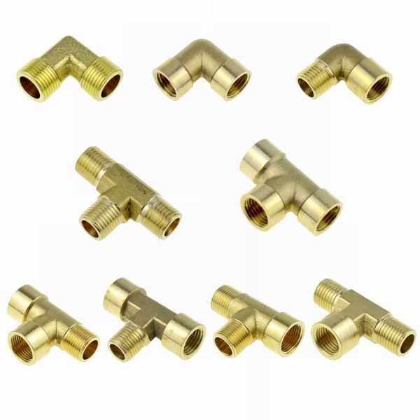 Brass Pipe Fitting Tee Elbow 2Way Female MaleThread Water Gas Oil Tube Adapter Coupler Connector - Image 4