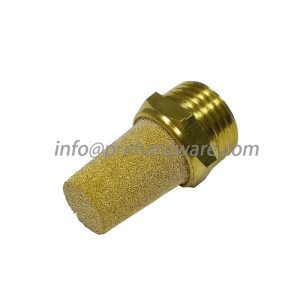 Air Pneumatic Mufflers, 1/8" Male Thread Sintered Bronze Exhaust Muffler Silencer