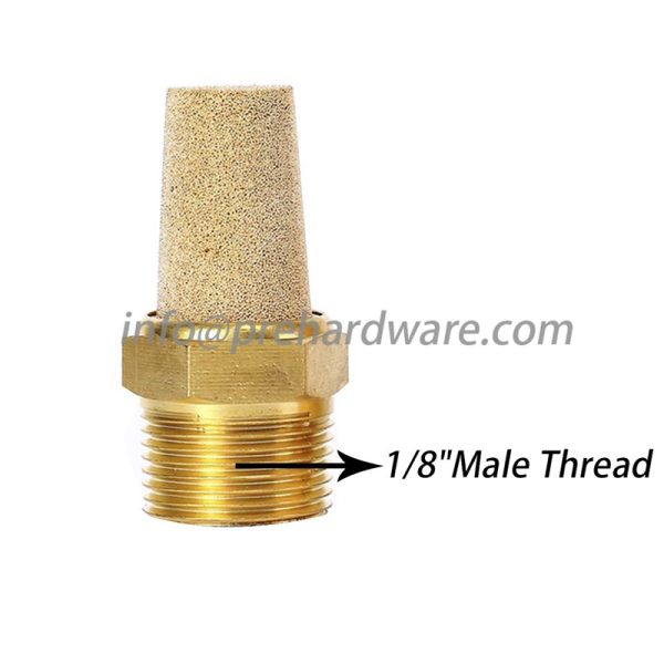 Air Pneumatic Mufflers, 1/8" Male Thread Sintered Bronze Exhaust Muffler Silencer - Image 2
