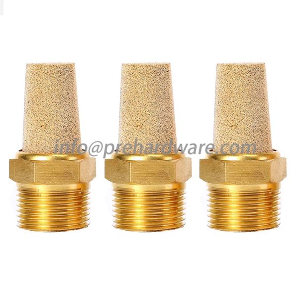Air Pneumatic Mufflers, 1/8" Male Thread Sintered Bronze Exhaust Muffler Silencer - Image 3