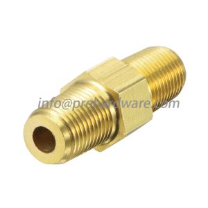1/4" NPT Brass Hex Nipple 1/4" Male NPT X 1/4" Male NPT