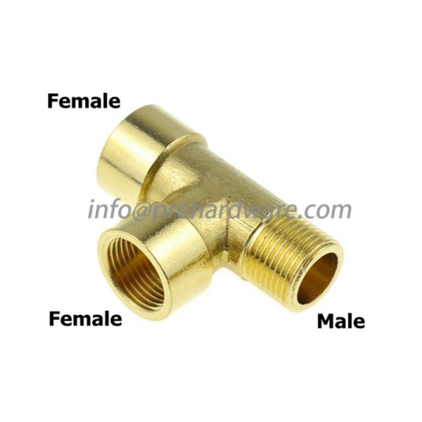 Brass Pipe Fitting 3 way Male Female Thread Tube Adapter - Image 3