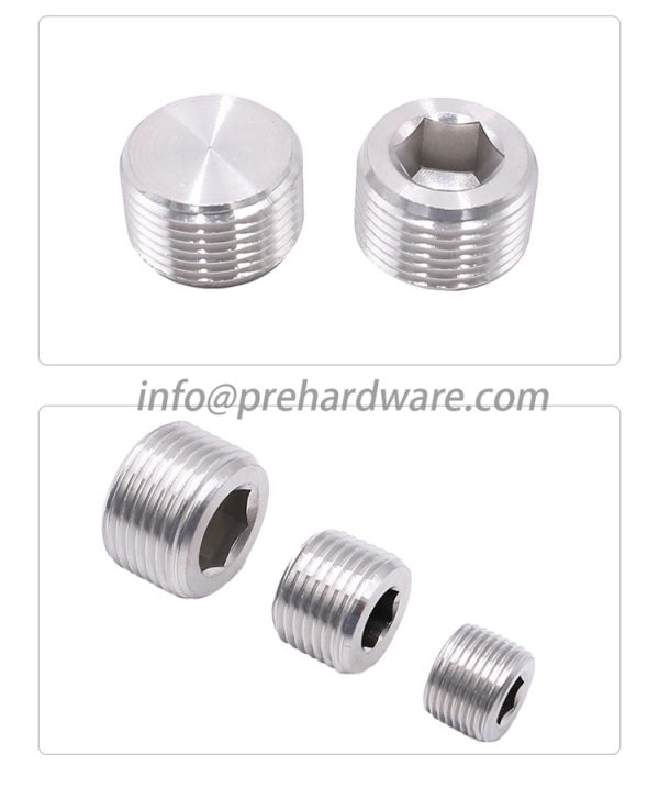 Factory direct sale Stainless steel BSPT/NPT male thread hollow hex plug - Image 5