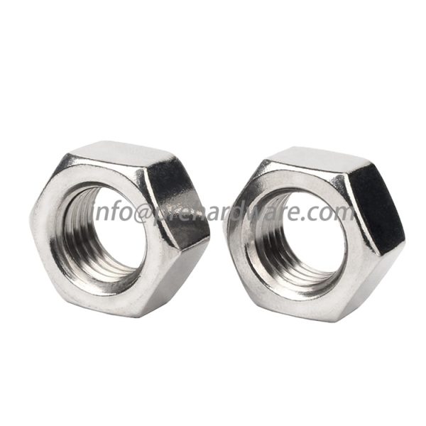 M10-1.5 Metric Finished Hex Nuts Stainless Steel Hexagon lock nut