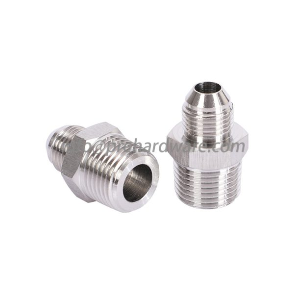 Stainless steel 37° Male JIC To NPT Male Pipe Connector - Image 2