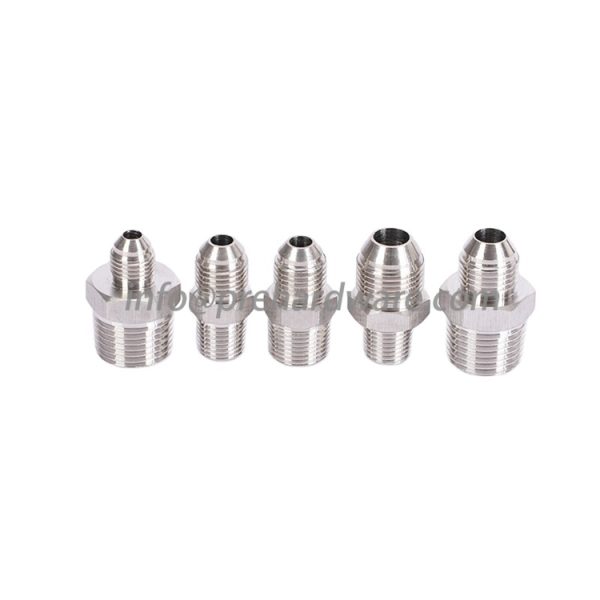 Stainless steel 37° Male JIC To NPT Male Pipe Connector - Image 4