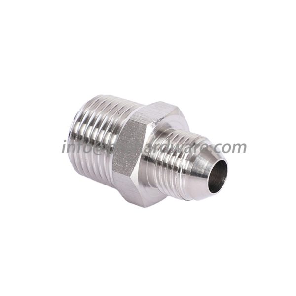 Stainless steel 37° Male JIC To NPT Male Pipe Connector