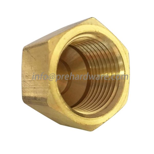 Brass Tube Fitting, Short Flare Nut, 3/8" Tube OD - Image 3