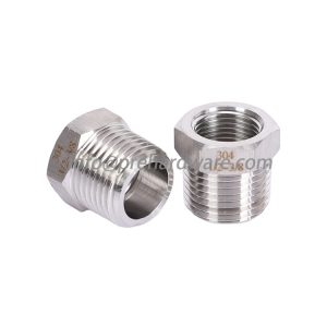 SS304 Stainless Steel Forged Pipe Bushing 3/4" NPT Male X 1/2" Female