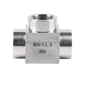 Stainless steel machined Female tee pipe fittings