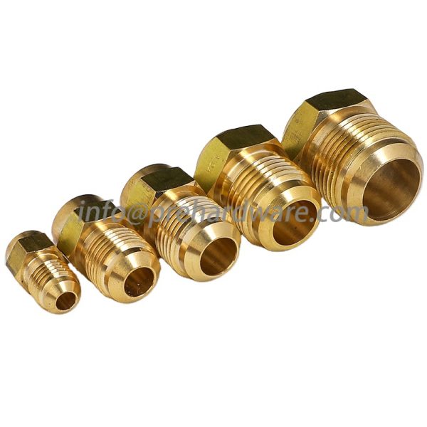 Brass Tube Fitting SAE 45 Degree Hex Flare Plug - Image 2