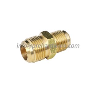 Double flare union,1/2" X 1/2" brass male flare union