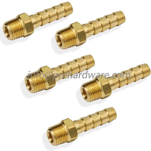 Brass hose barb 10mm with 1/4" male thread fitting - Image 3