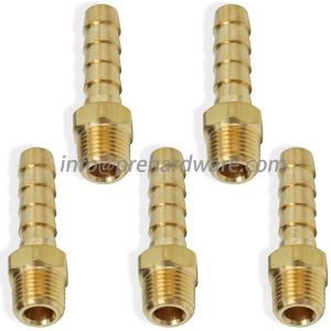 Brass hose barb 10mm with 1/4" male thread fitting
