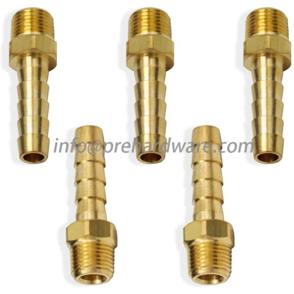 Brass hose barb 10mm with 1/4" male thread fitting - Image 2