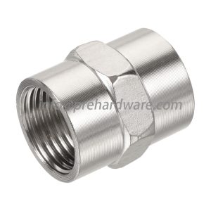 Parker Stainless Steel 316 Pipe Fitting, Hex Coupling, 1/2" NPT Female X 1/2" NPT Female