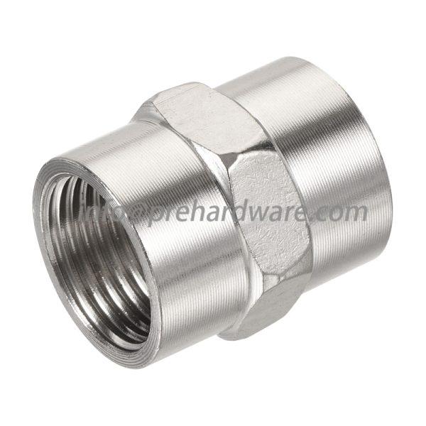 Parker Stainless Steel 316 Pipe Fitting, Hex Coupling, 1/2" NPT Female X 1/2" NPT Female