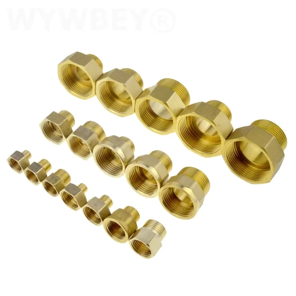 Brass 1/8 1/4 3/8 1/2 3/4 Female to Male Threaded Hex Bushing Reducer Copper Pipe Fitting Water Gas Adapter Coupler Connector - Image 2