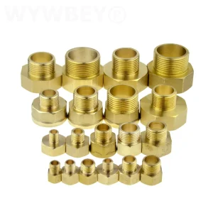 Brass 1/8 1/4 3/8 1/2 3/4 Female to Male Threaded Hex Bushing Reducer Copper Pipe Fitting Water Gas Adapter Coupler Connector