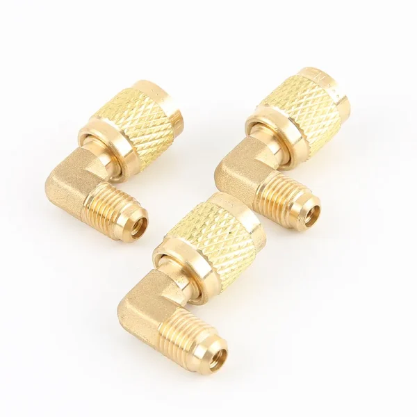 Brass Fitting R410A Adapter Charging Hose Pump for Refrigerant HVAC Mini Split Air Conditioners 1/4 Male to 5/16 Female R410 - Image 3
