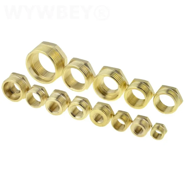 Brass Hex Bushing Reducer Pipe Fitting 1/8 1/4 3/8 1/2 3/4 F to M Threaded Reducing Copper Water Gas Adapter Coupler Connector - Image 2