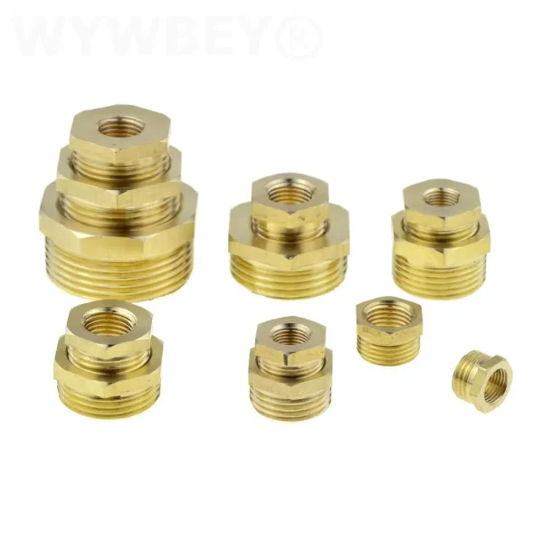 Brass Hex Bushing Reducer Pipe Fitting 1/8 1/4 3/8 1/2 3/4 F to M Threaded Reducing Copper Water Gas Adapter Coupler Connector - Image 3