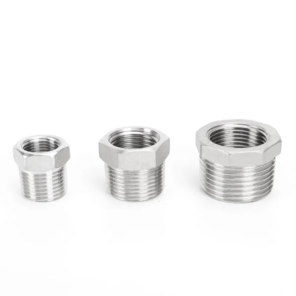 Reducer Bushing Male x Female 1/8" 1/4" 1/2" 3/4" 1" 1-1/4" 1-1/2" BSP Threaded Stainless Steel SS 304 Reducer Pipe Fitting - Image 3