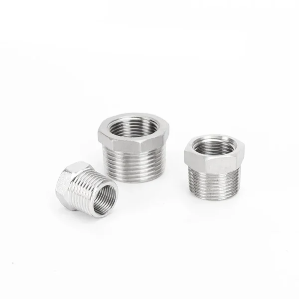 Reducer Bushing Male x Female 1/8" 1/4" 1/2" 3/4" 1" 1-1/4" 1-1/2" BSP Threaded Stainless Steel SS 304 Reducer Pipe Fitting - Image 4