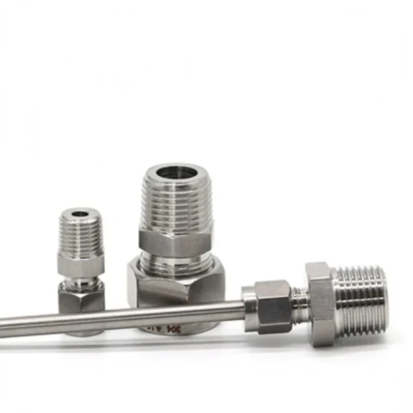 SS 304 Stainless Steel Double Ferrule Compression Connector 6mm 8mm 10mm 12mm Tube to 1/8" 1/4" 3/8" 1/2" Male NPT Pipe Fitting - Image 4