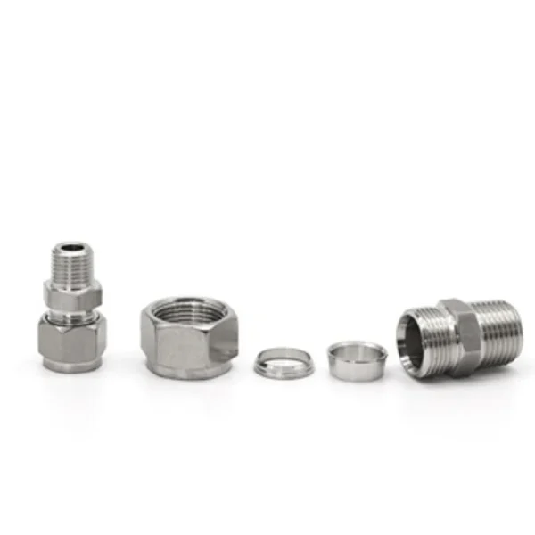 SS 304 Stainless Steel Double Ferrule Compression Connector 6mm 8mm 10mm 12mm Tube to 1/8" 1/4" 3/8" 1/2" Male NPT Pipe Fitting - Image 6