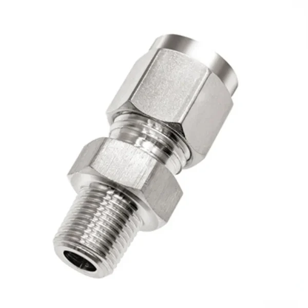 SS 304 Stainless Steel Double Ferrule Compression Connector 6mm 8mm 10mm 12mm Tube to 1/8" 1/4" 3/8" 1/2" Male NPT Pipe Fitting - Image 2