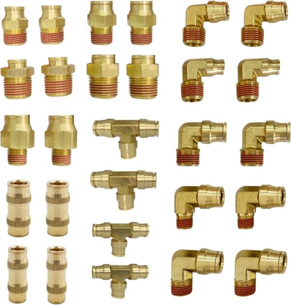 Push to connect fittings dot air brake fitting,D.O.T. Brass Fitting 90 Degree Male Elbow - Image 4