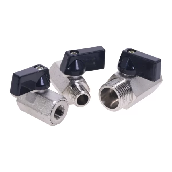 Mini Brass Ball Valve 1/2, 1/4", 1/8" BSP Male To Female Air Compressor Valves - Image 5