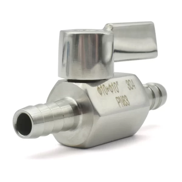 Hose Barb Mini Ball Valve Sanitary Grade 304 Stainless Steel Hose Hose Skin Joint Micro-valve - Image 2