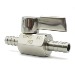 Hose Barb Mini Ball Valve Sanitary Grade 304 Stainless Steel Hose Hose Skin Joint Micro-valve