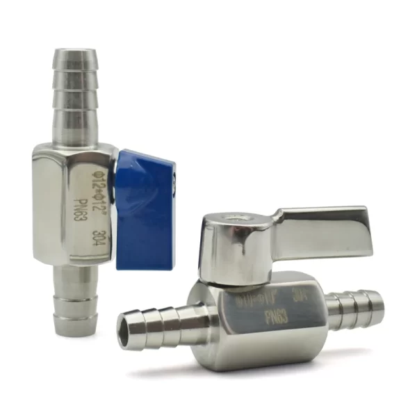 Hose Barb Mini Ball Valve Sanitary Grade 304 Stainless Steel Hose Hose Skin Joint Micro-valve - Image 6