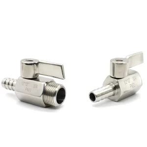 SS304 MINI Ball Valve Handle Male/Female Thread 1/8" 1/4" 3/8" 1/2" To 7mm 8mm 10mm 12mm Pagoda Adapter,2 Way Ball Valve